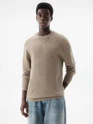 Pull&Bear Pullover hellbraun/weiß