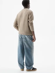 Pull&Bear Pullover hellbraun/weiß