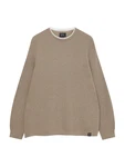 Pull&Bear Pullover hellbraun/weiß