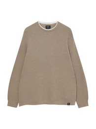 Pullover hellbraun / wei