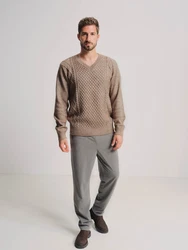 ABOUT YOU x Kevin Trapp Pullover 'Mert' hellbraun