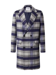 Mantel 'Gino' navy / grau / hellgrau