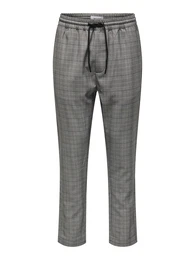 Hose 'LINUS' grau / schwarz / wei
