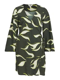 Šaty 'Tate' rákos / tmavě zelená / bílá