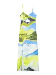 Šaty modrá / světlemodrá / světle zelená / tmavě zelená