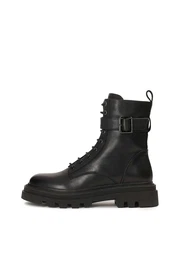 Šněrovací kozačky černá