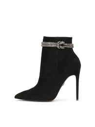 Kotníkové boty černá / stříbrná