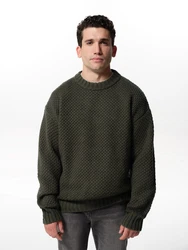 ABOUT YOU x Jaime Lorente Pullover Philipp dunkelgrün