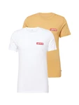 LEVI'S T-Shirt '2 Pack Crewneck Graphic' gelb/weiß LEVI'S T-Shirt '2 Pack Crewneck Graphic' gelb/weiß