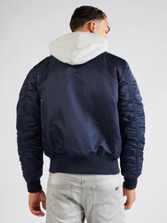 Alpha Industries Winterjacke MA-1 D-Tec SE navy / graumeliert / rot / wei