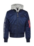 Alpha Industries Winterjacke MA-1 D-Tec SE navy / graumeliert / rot / wei