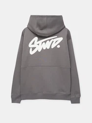 Pull&Bear Sweatshirt grau/weiß