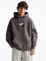 Pull&Bear Sweatshirt grau/weiß