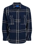 JACK & JONES Hemd 'FRI' navy/nachtblau/weiß
