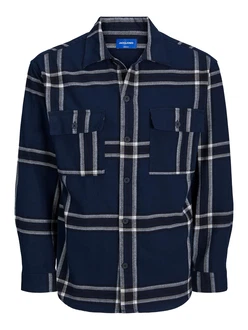 JACK & JONES Hemd 'FRI' navy/nachtblau/weiß JACK & JONES Hemd 'FRI' navy/nachtblau/weiß