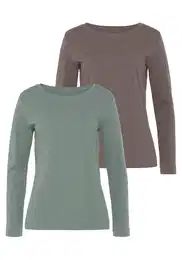 Majica toplo smeđa / sivkasto plava