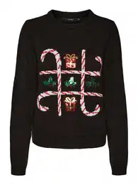 Svetr 'XMAS GAME' zelená / červená / černá / bílá