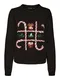 VERO MODA Svetr 'XMAS GAME'  zelená / červená / černá / bílá