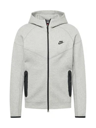 Sweatjacke 'TCH FLC' graumeliert / schwarz