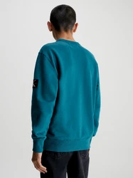 Calvin Klein Jeans Sweatshirt petrol/schwarz/weiß