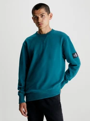 Calvin Klein Jeans Sweatshirt petrol/schwarz/weiß