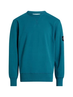 Calvin Klein Jeans Sweatshirt petrol/schwarz/weiß