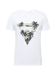 T-Shirt gold / schwarz / wei