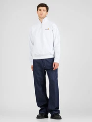 Carhartt WIP Sweatshirt Half Zip American Script Sweatjacke gelb/graumeliert/bordeaux
