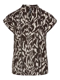 Bluza 'JEANITA' tamno smeđa / prljavo bijela
