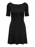 Černé Šaty s Výstřihem na Ramena a Krajkou image