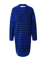 Úpletové šaty 'Ropa' královská modrá / černá