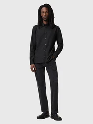 AllSaints Hemd 'HAWTHORNE' (GOTS) schwarz