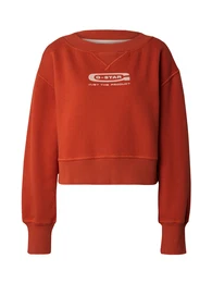G-STAR Sweater majica hrđavo crvena / bijela