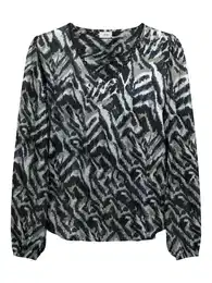 Halenka 'CAINE' světle šedá / petrolejová / světle zelená / černá