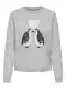 ONLY Svetr 'XMAS PENGUIN LOVE'  zlatá / světle šedá / černá / bílá