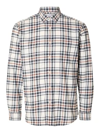Hemd 'Regowen' creme / navy / braun