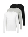 Tommy Hilfiger Underwear Shirt T-Shirt 3P LS Tee mit Markenlabel graumeliert/schwarz/wei/Schwarz/Grau