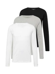 Tommy Hilfiger Underwear Shirt T-Shirt 3P LS Tee mit Markenlabel graumeliert/schwarz/wei/Schwarz/Grau