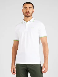 BOSS Poloshirt 'Paddy' hellgrau/grün/offwhite