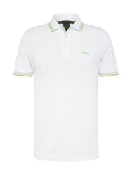 BOSS Poloshirt 'Paddy' hellgrau/grün/offwhite