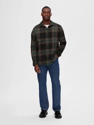 SELECTED HOMME Hemd 'Regowen' braun/dunkelgrün/schwarz