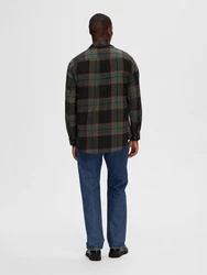 SELECTED HOMME Hemd 'Regowen' braun/dunkelgrün/schwarz