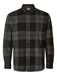 SELECTED HOMME Hemd 'Regowen' braun/dunkelgrün/schwarz