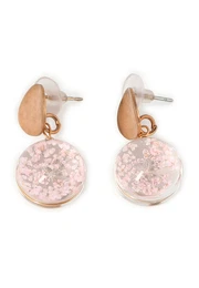 Náušnice 'Chloe' zlatá / růžová / průhledná