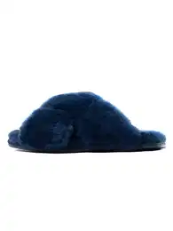 Pantofle 'Furry' námořnická modř