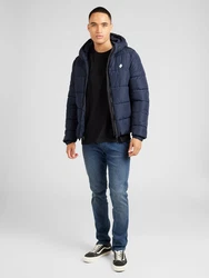 Superdry Steppjacke HOODED SPORTS PUFFR JACKET nachtblau/weiß