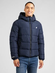 Superdry Steppjacke HOODED SPORTS PUFFR JACKET nachtblau/weiß
