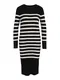 Vero Moda Petite Úpletové šaty 'PLAZA'  černá / bílá