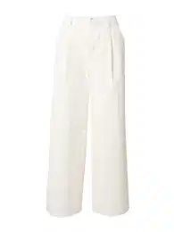 Kalhoty se sklady v pase barva vaječné skořápky