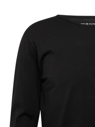 Tommy Hilfiger Underwear Shirt T-Shirt 3P LS Tee mit Markenlabel schwarz/schwarz/schwarz